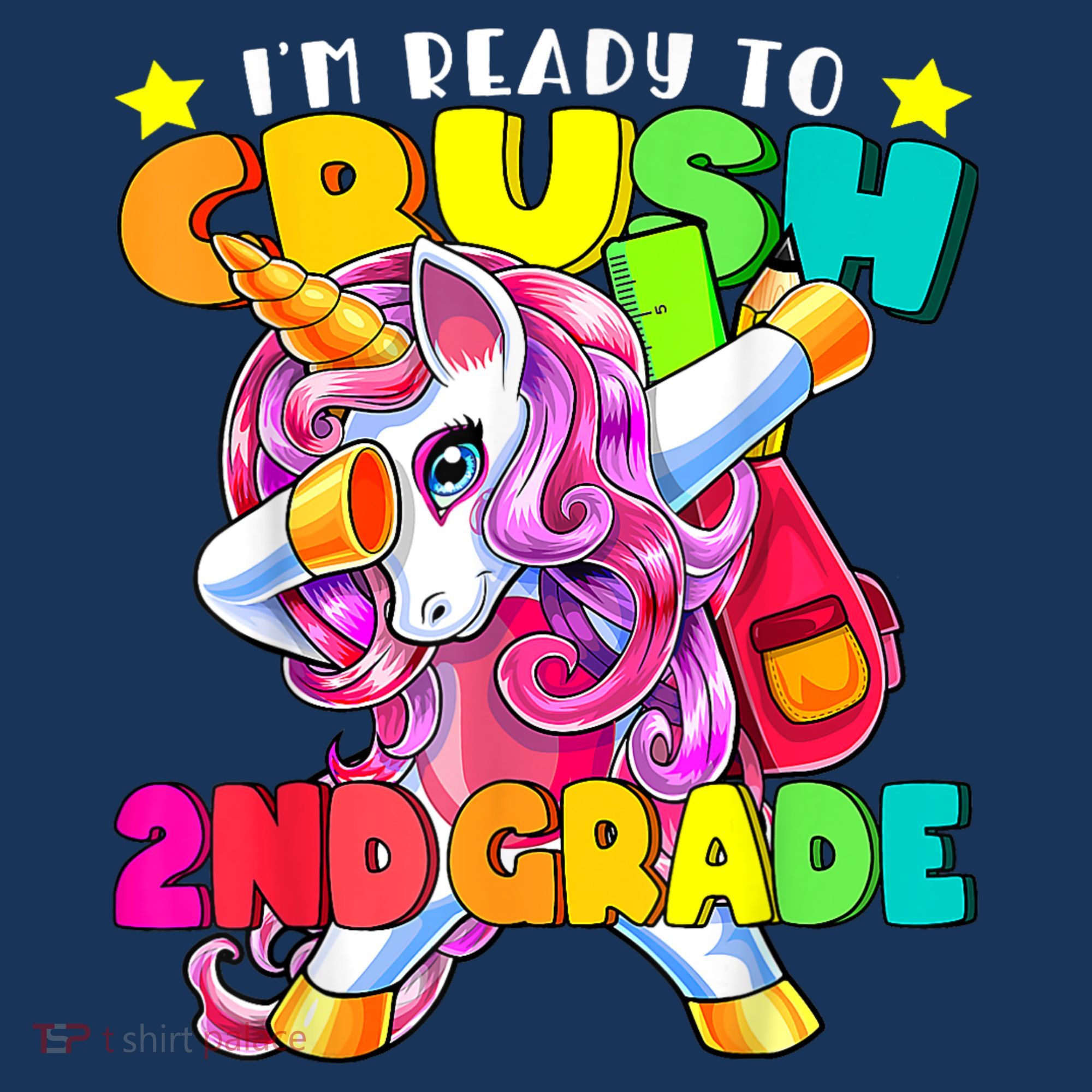 Crush 2nd Grade Dabbing Unicorn Back To School Girl Gift Women's Sweatshirt
