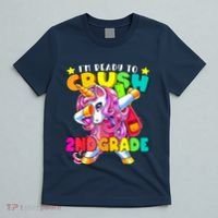 Crush 2nd Grade Dabbing Unicorn Back To School Girl Gift T-Shirt thumb 5