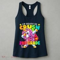Crush 2nd Grade Dabbing Unicorn Back To School Girl Gift Women's Tank Top thumb 3