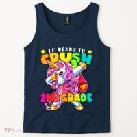 Crush 2nd Grade Dabbing Unicorn Back To School Girl Gift Tank Top thumb 2