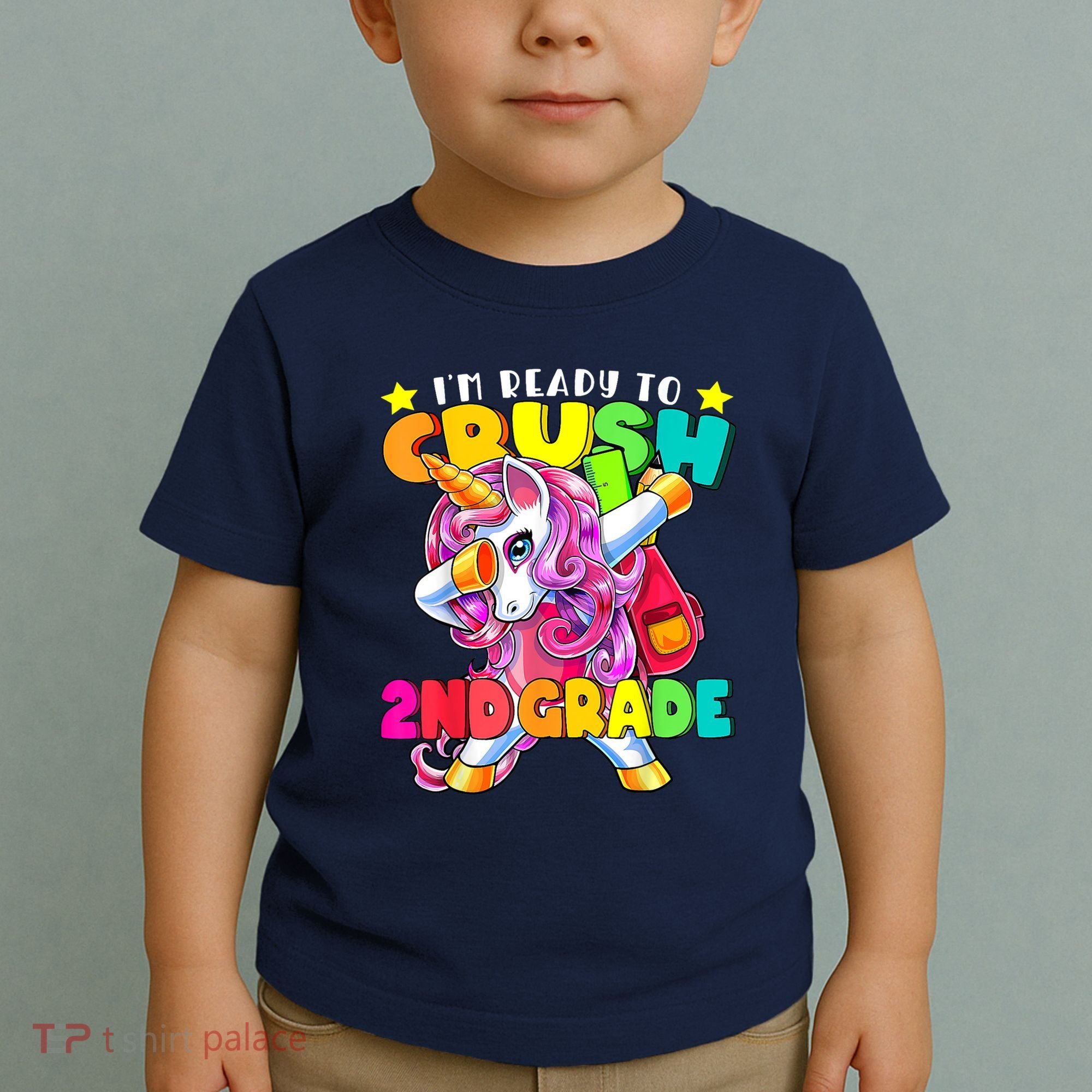 Crush 2nd Grade Dabbing Unicorn Back To School Girl Gift Toddler T-Shirt