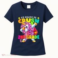Crush 2nd Grade Dabbing Unicorn Back To School Girl Gift Women's T-Shirt thumb 0
