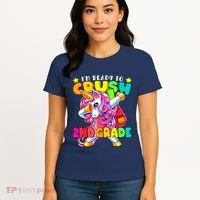 Crush 2nd Grade Dabbing Unicorn Back To School Girl Gift Women's T-Shirt thumb 4