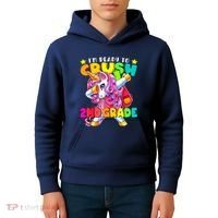 Crush 2nd Grade Dabbing Unicorn Back To School Girl Gift Kids Hoodie thumb 4