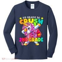 Crush 2nd Grade Dabbing Unicorn Back To School Girl Gift Kids Long Sleeve Shirt thumb 0
