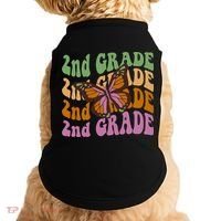 Cute 2nd Grade Butterfly Doggie Tank thumb 0