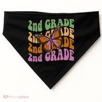 Cute 2nd Grade Butterfly USA-Made Doggie Bandana thumb 0