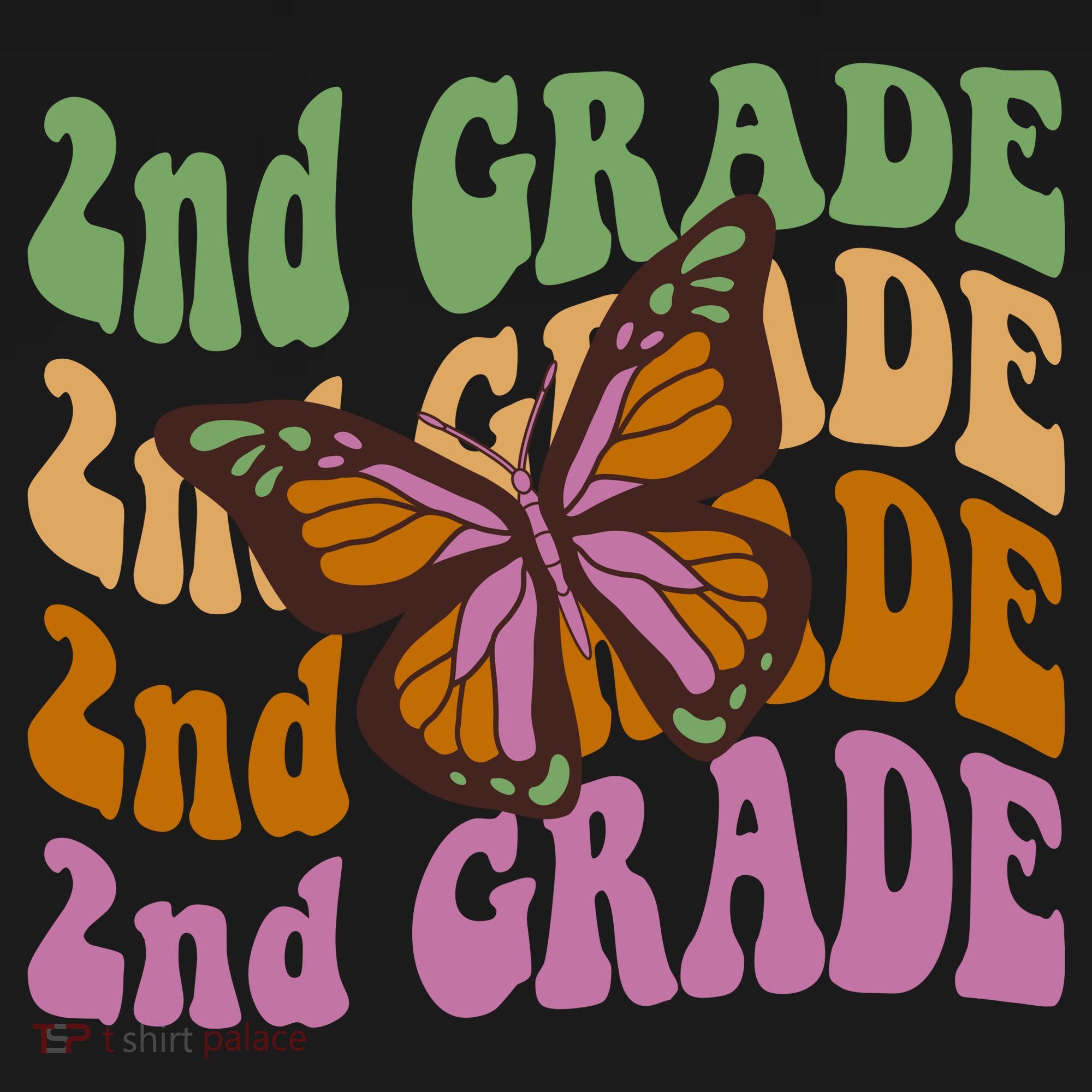 Cute 2nd Grade Butterfly Long Sleeve Shirt