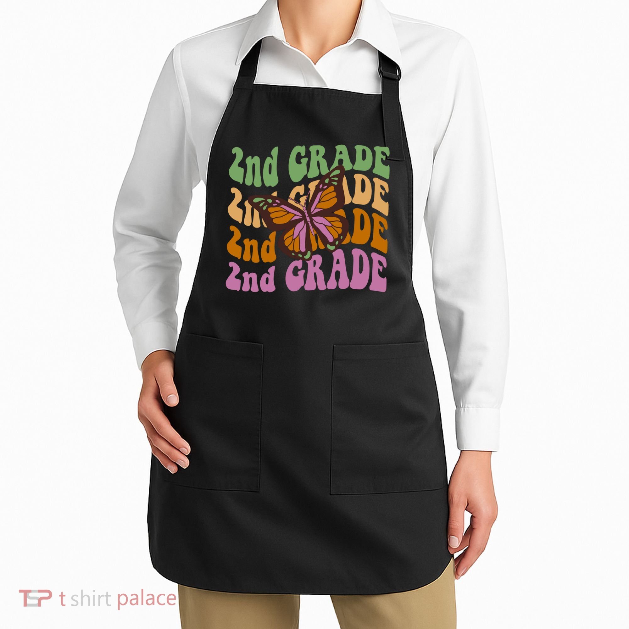 Cute 2nd Grade Butterfly Apron