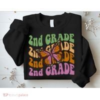 Cute 2nd Grade Butterfly Sweatshirt thumb 2