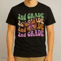Cute 2nd Grade Butterfly T-Shirt thumb 3