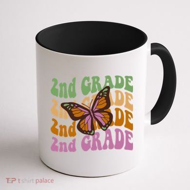 Cute 2nd Grade Butterfly Coffee Mug back