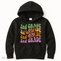 Cute 2nd Grade Butterfly Kids Hoodie thumb 0