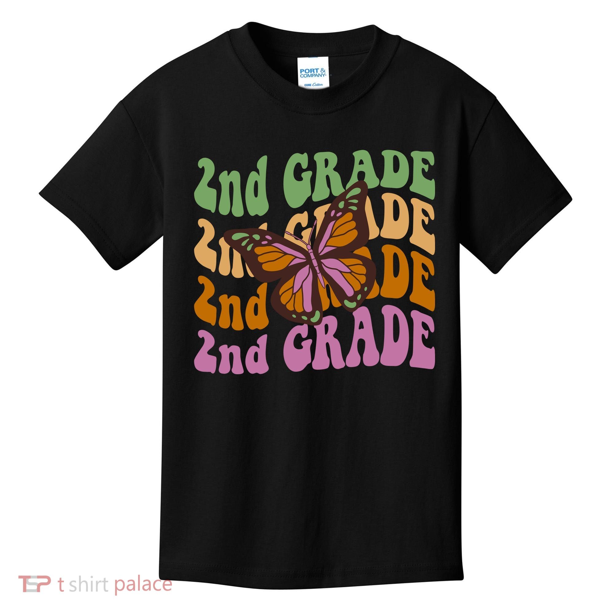 Cute 2nd Grade Butterfly Kids T-Shirt