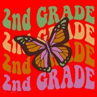 Cute 2nd Grade Butterfly Santa Hat thumb 1