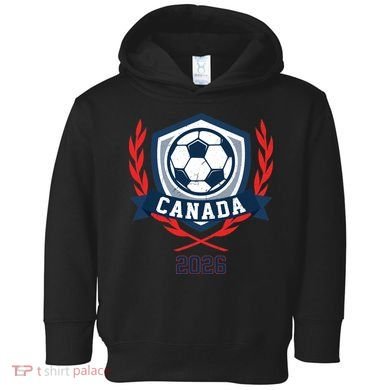 Canada 2026 Vintage Soccer Crest Toddler Hoodie