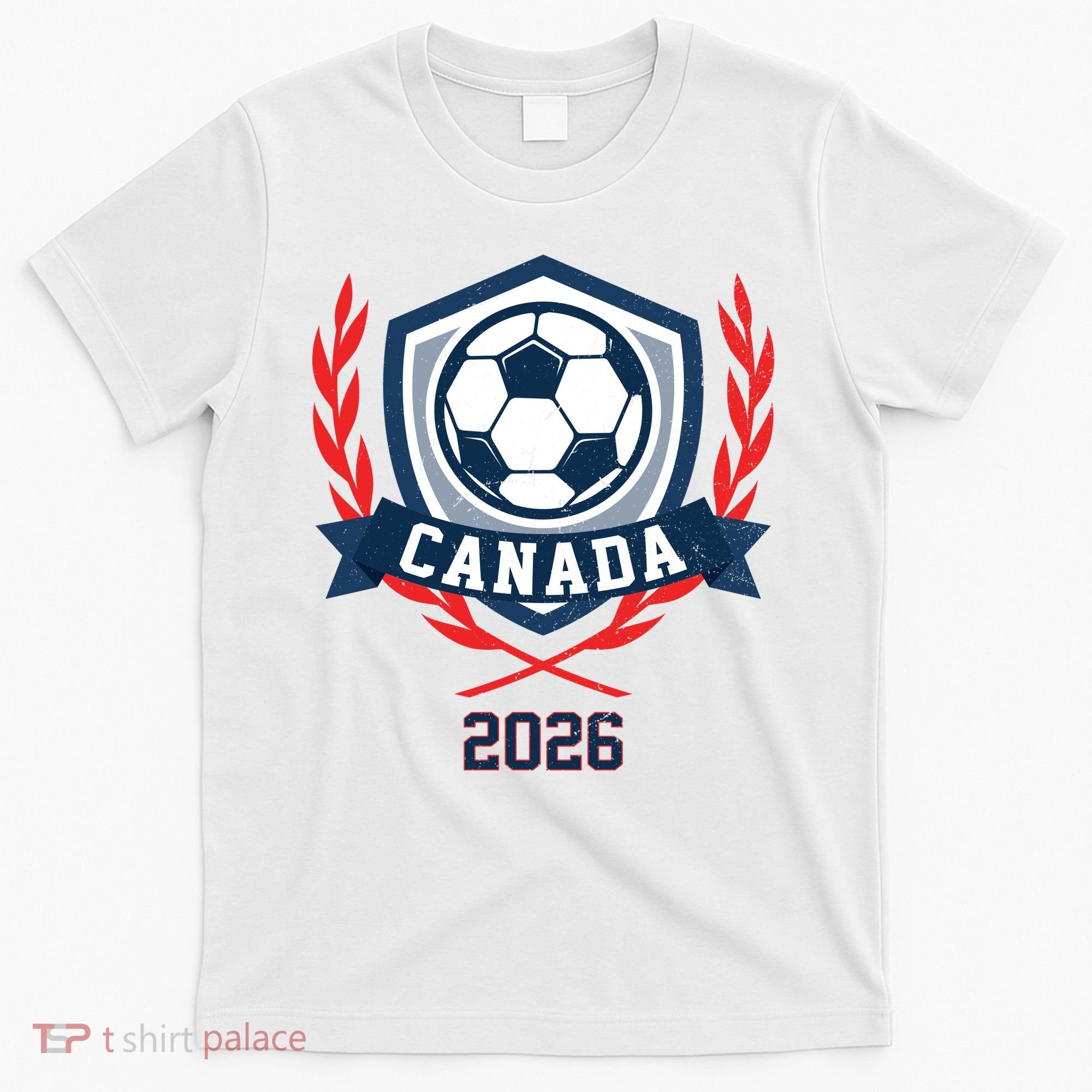 Canada 2026 Vintage Soccer Crest T-Shirt