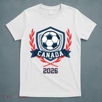 Canada 2026 Vintage Soccer Crest T-Shirt thumb 5