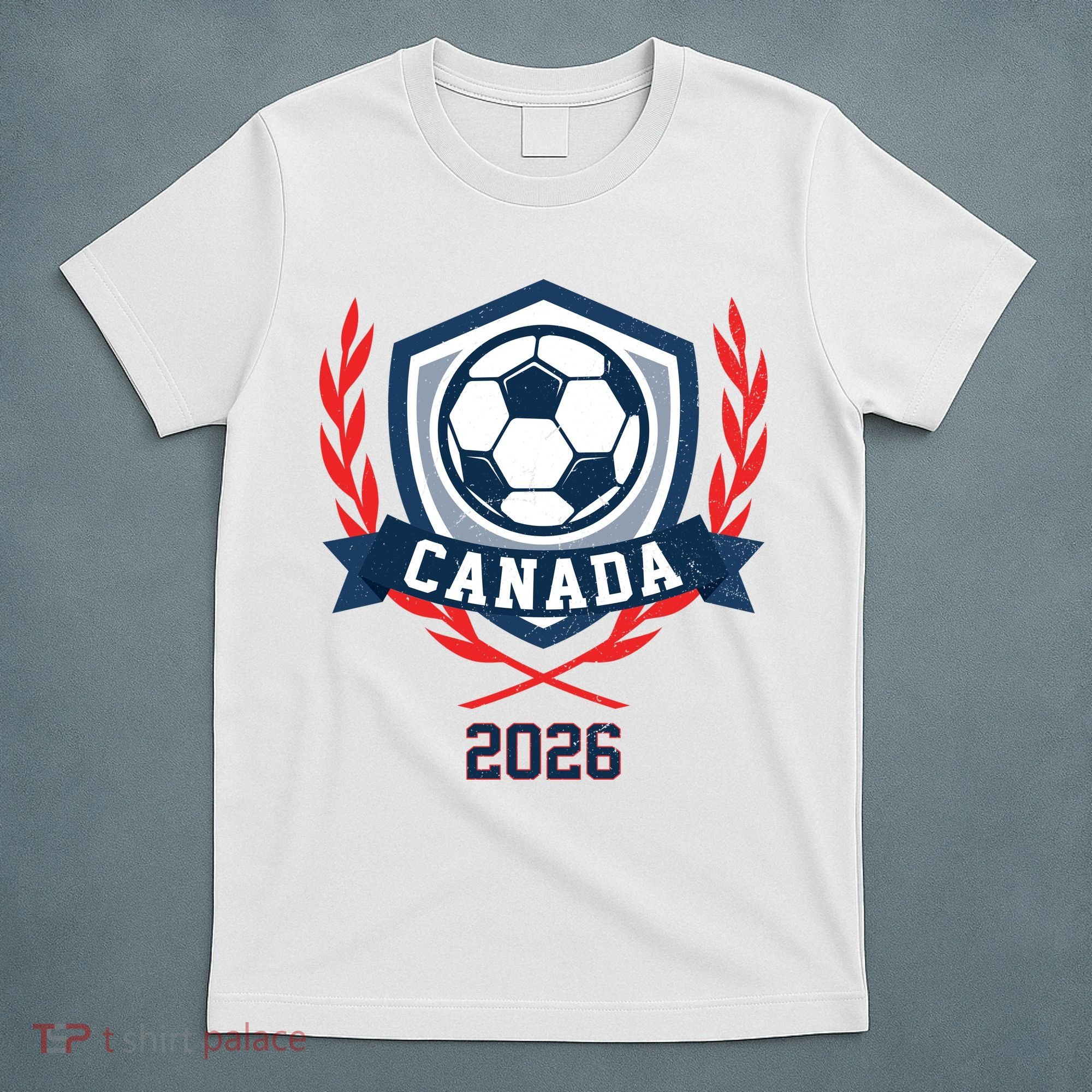Canada 2026 Vintage Soccer Crest T-Shirt