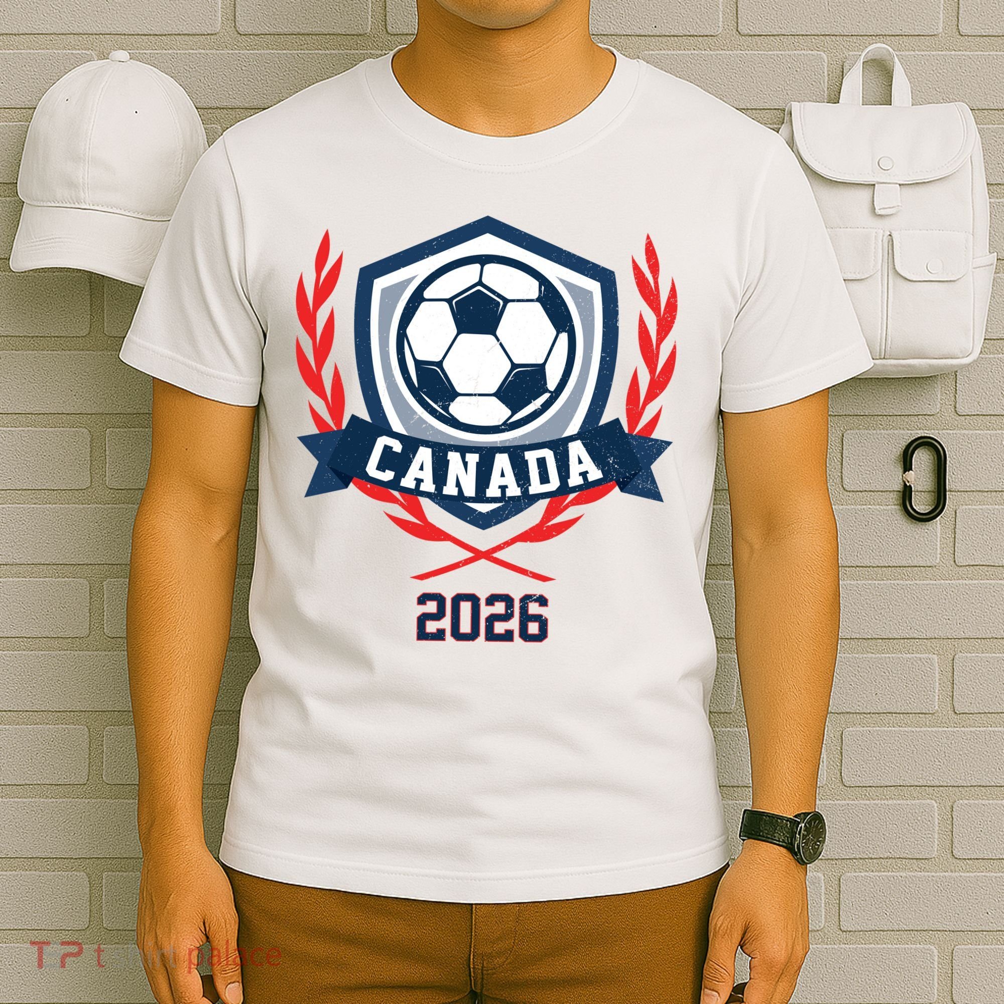 Canada 2026 Vintage Soccer Crest T-Shirt
