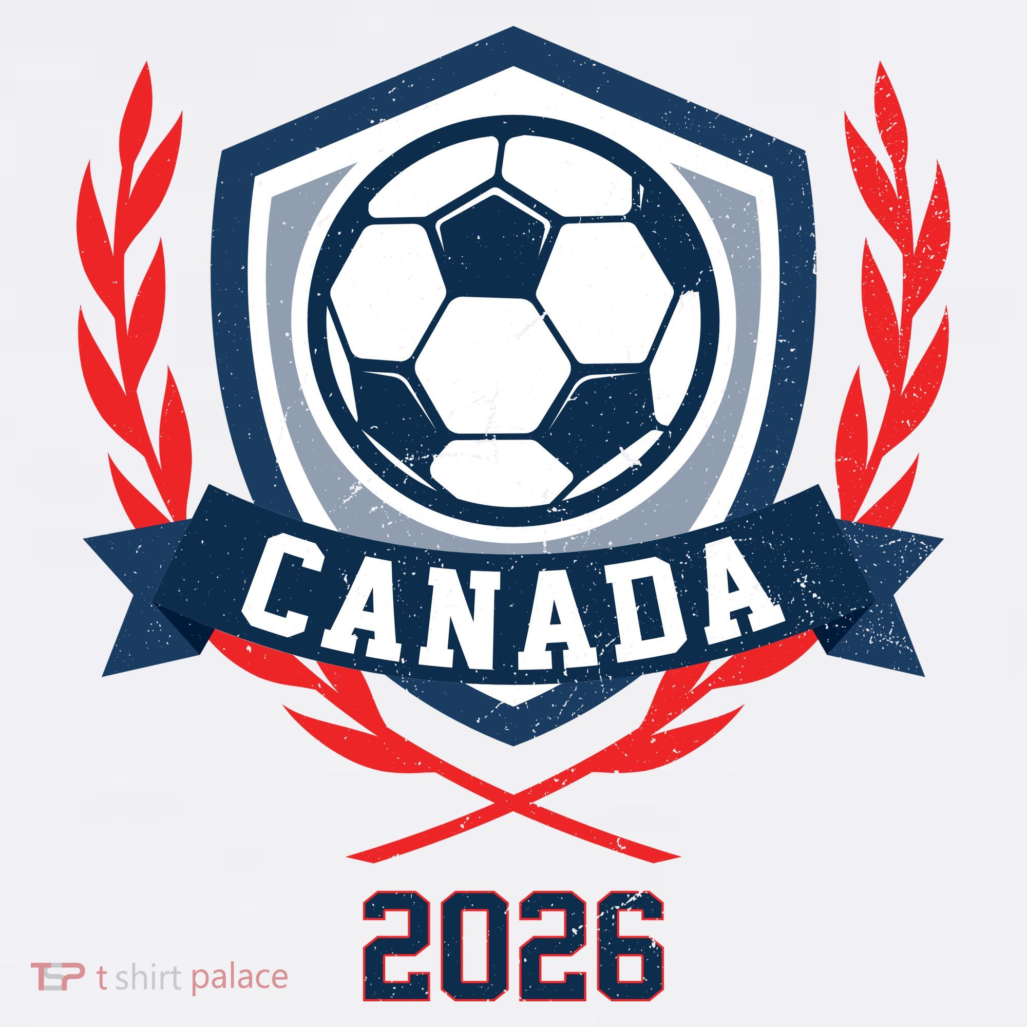 Canada 2026 Vintage Soccer Crest T-Shirt