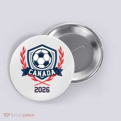 Canada 2026 Vintage Soccer Crest Button
