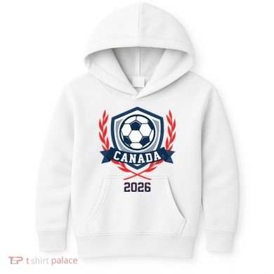 Canada 2026 Vintage Soccer Crest Kids Hoodie
