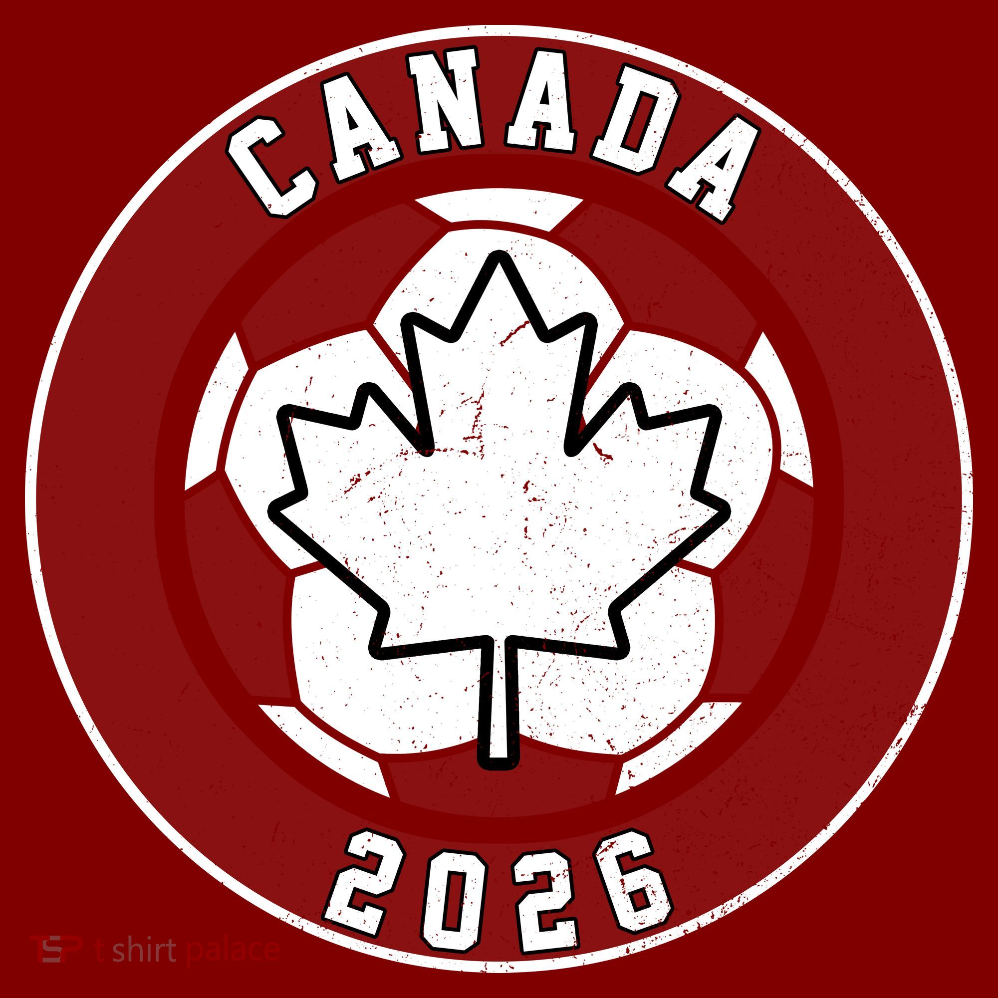 Canada 2026 Vintage Soccer Emblem T-Shirt