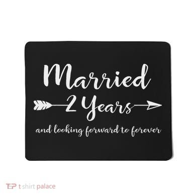 Cotton 2nd Wedding Anniversary Gifts Couples Him Her Mousepad