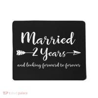 Cotton 2nd Wedding Anniversary Gifts Couples Him Her Mousepad thumb 0