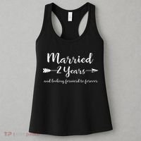 Cotton 2nd Wedding Anniversary Gifts Couples Him Her Women's Tank Top thumb 3