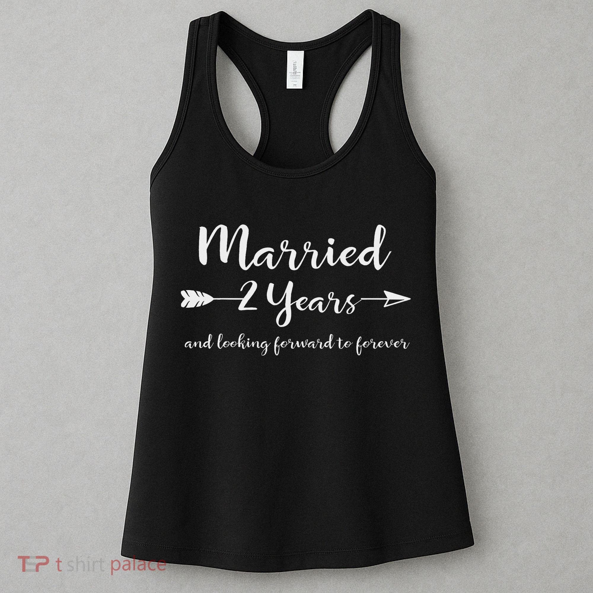 Cotton 2nd Wedding Anniversary Gifts Couples Him Her Women's Tank Top