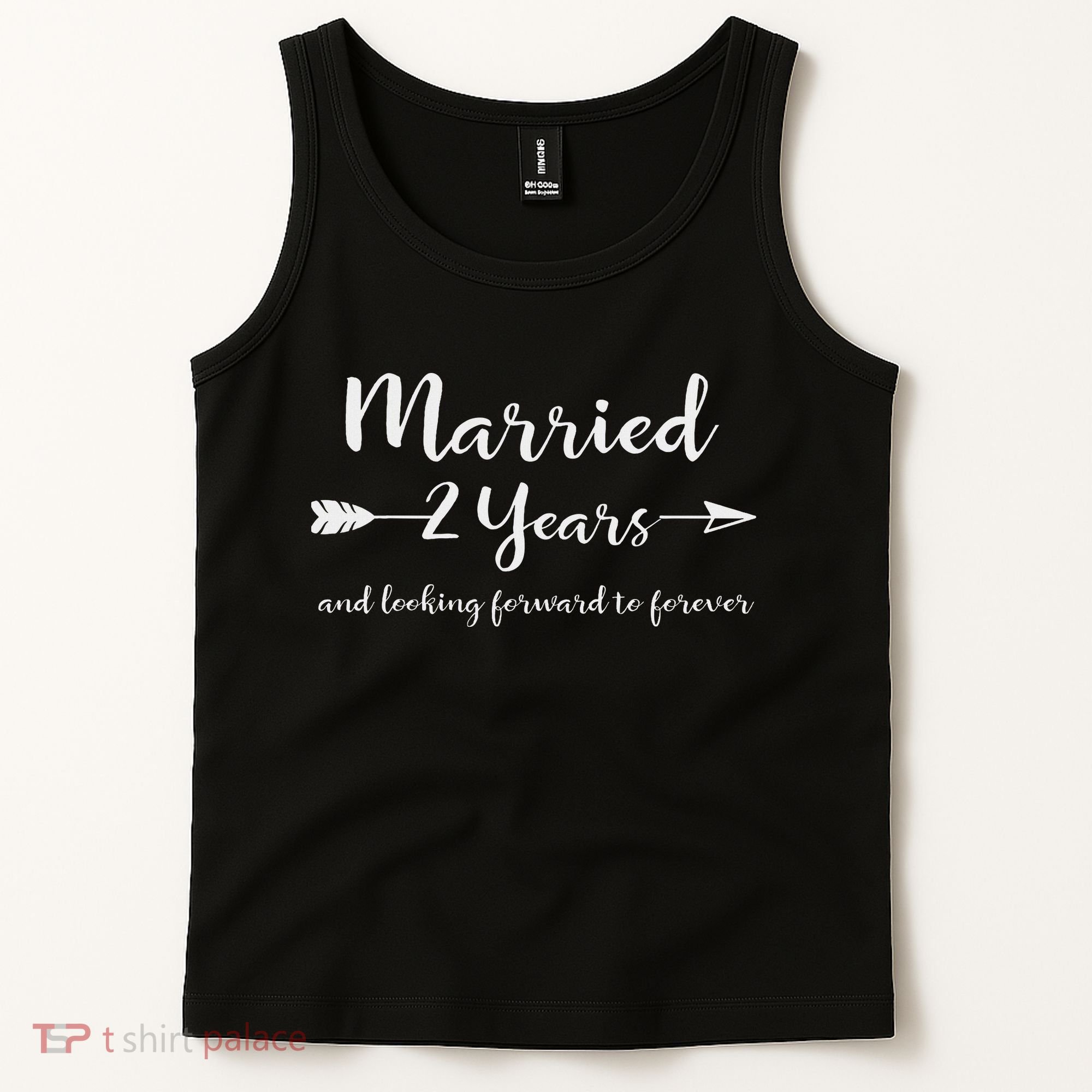 Cotton 2nd Wedding Anniversary Gifts Couples Him Her Tank Top