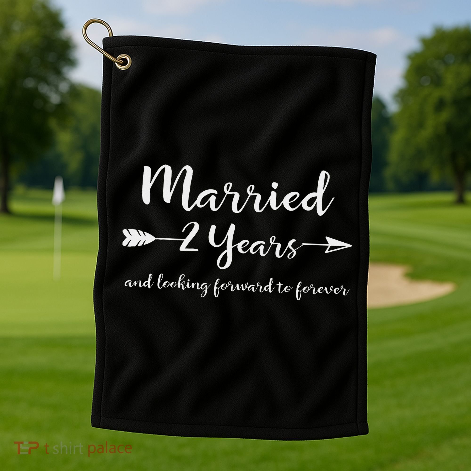Cotton 2nd Wedding Anniversary Gifts Couples Him Her Golf Towel