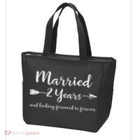 Cotton 2nd Wedding Anniversary Gifts Couples Him Her Tote Bag thumb 3