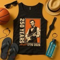 Celebrate 250 Years Of America Abraham Lincoln Tank Top thumb 4