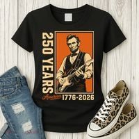 Celebrate 250 Years Of America Abraham Lincoln Women's T-Shirt thumb 3