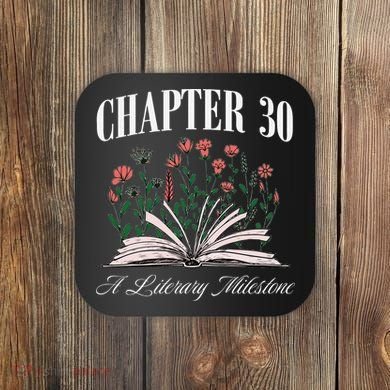 Chapter 30 A Literary Milestone Book Lover Hello 30 Gift Coaster