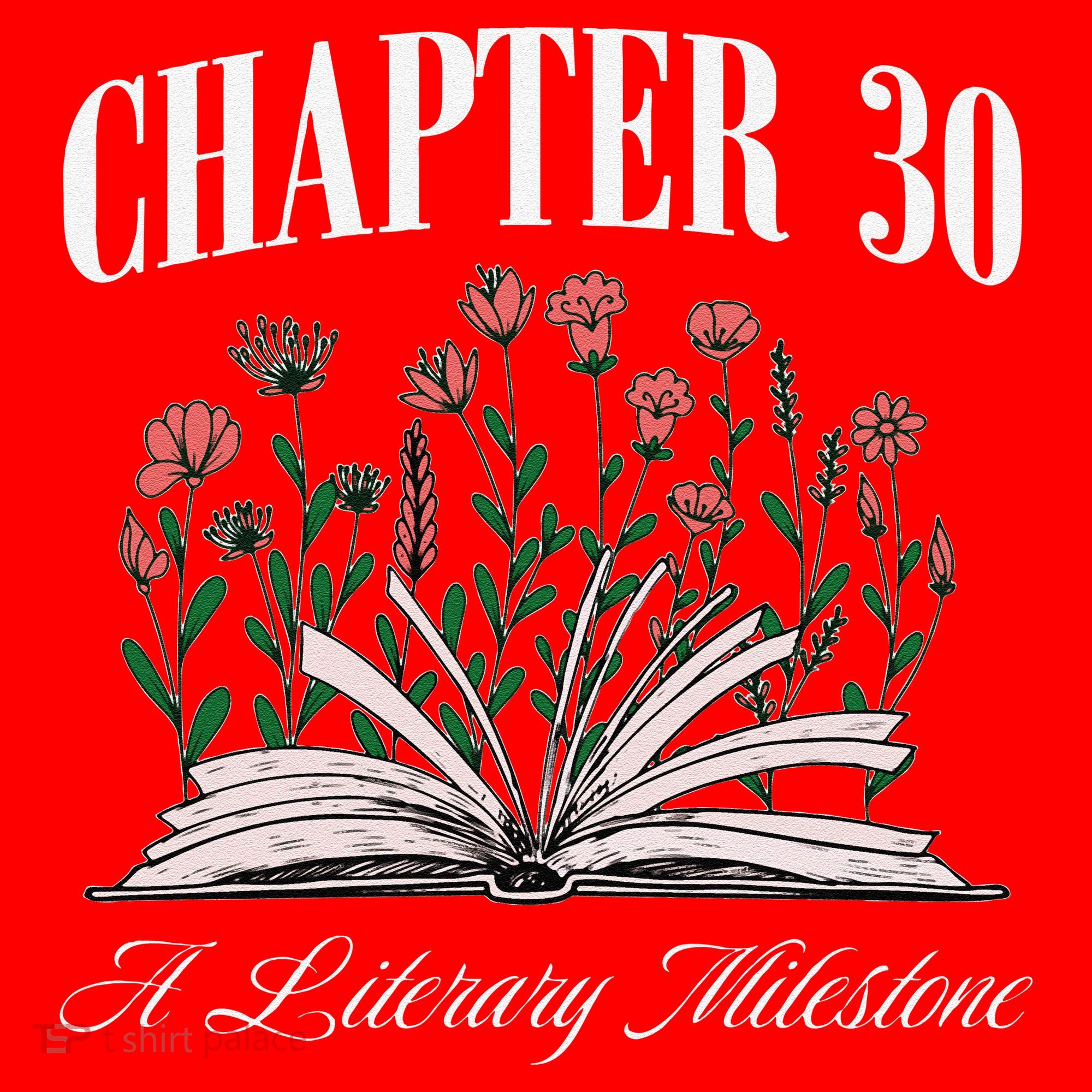 Chapter 30 A Literary Milestone Book Lover Hello 30 Gift Santa Hat