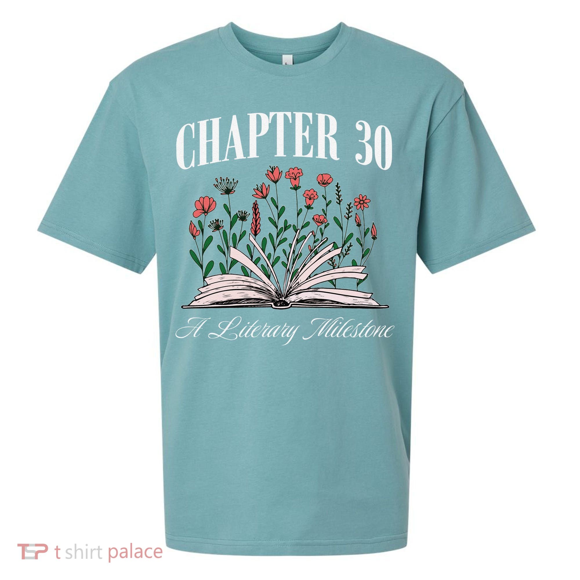 Chapter 30 A Literary Milestone Book Lover Hello 30 Gift Sueded Cloud Jersey T-Shirt