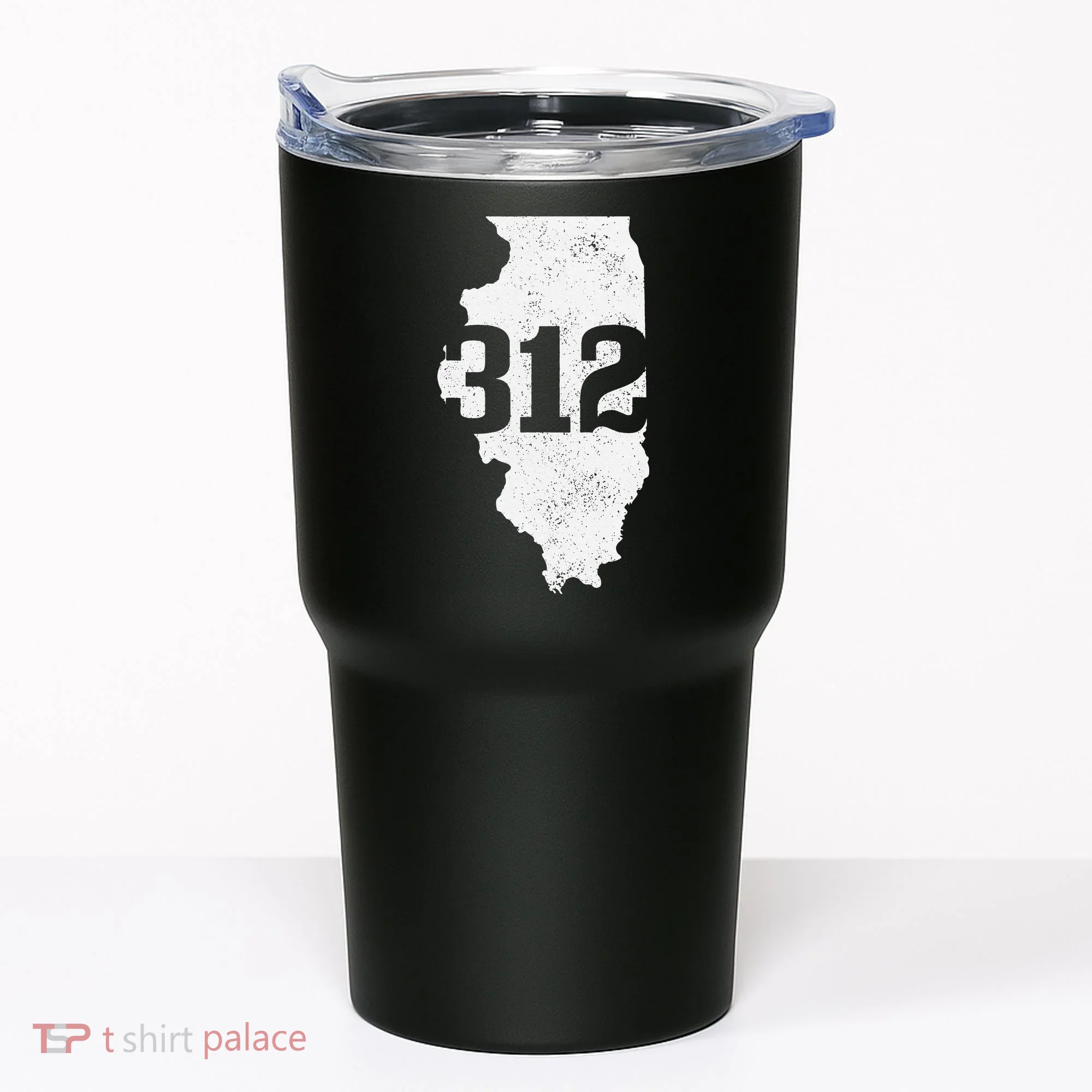 Chicago 312 Area Code Illinois Map State Pride Vintage Tumbler