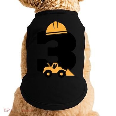  3rd Birthday Construction Gift For Birthday Boy Doggie Tank