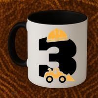  3rd Birthday Construction Gift For Birthday Boy Coffee Mug thumb 2