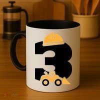  3rd Birthday Construction Gift For Birthday Boy Coffee Mug thumb 4