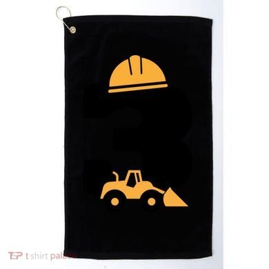  3rd Birthday Construction Gift For Birthday Boy Golf Towel