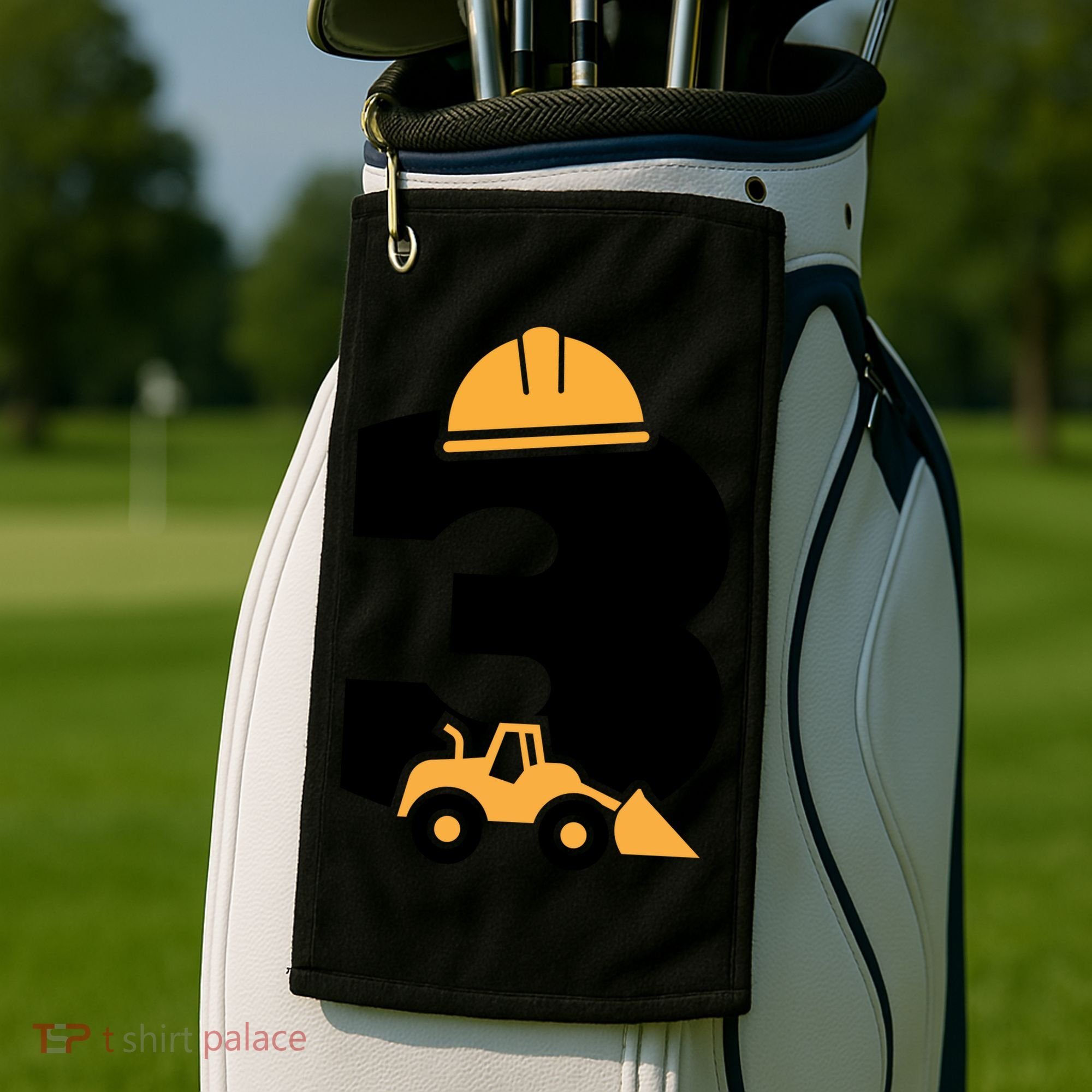  3rd Birthday Construction Gift For Birthday Boy Golf Towel