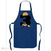  3rd Birthday Construction Gift For Birthday Boy Apron thumb 0