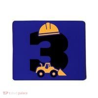  3rd Birthday Construction Gift For Birthday Boy Mousepad thumb 0