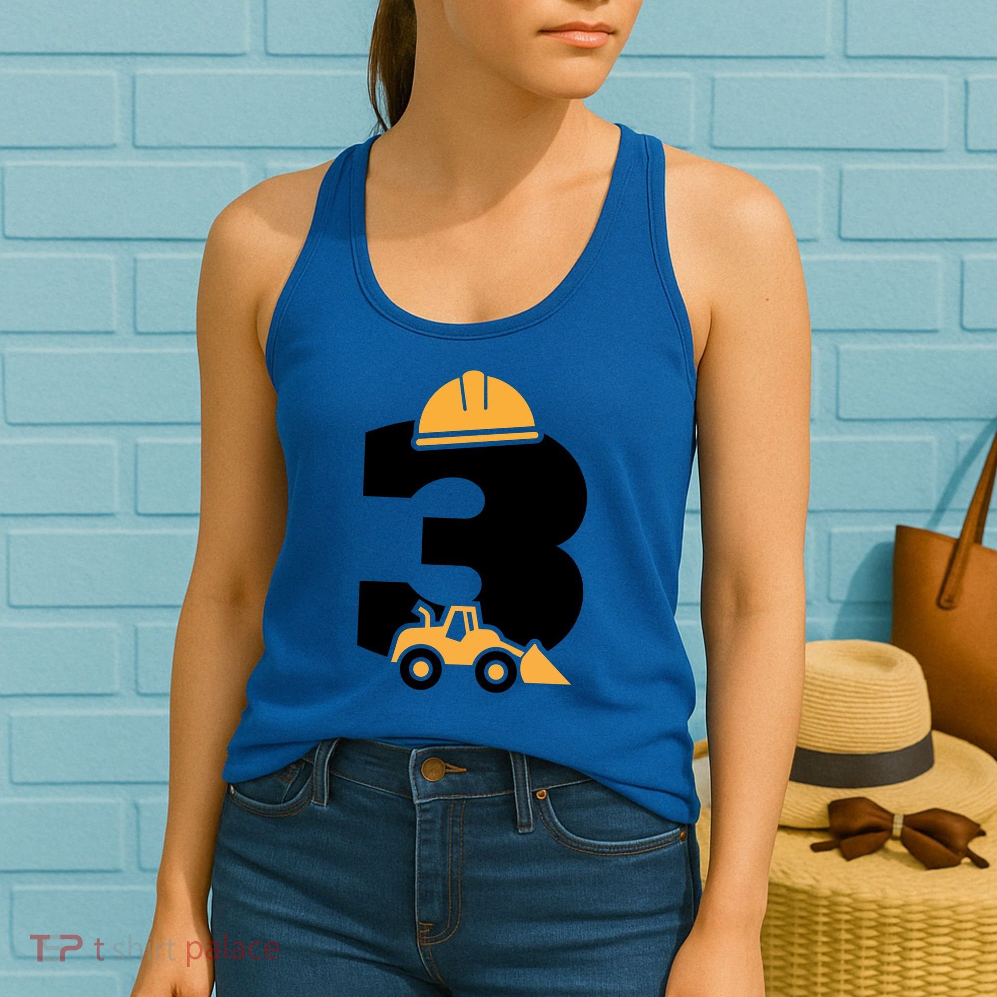  3rd Birthday Construction Gift For Birthday Boy Women's Tank Top