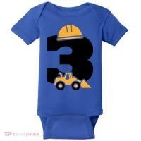  3rd Birthday Construction Gift For Birthday Boy Baby Bodysuit thumb 0